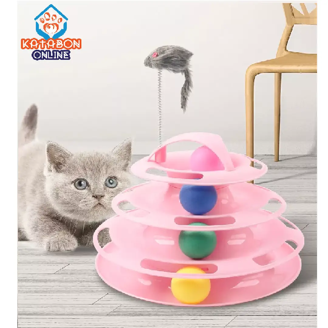 Cat Tower Tracks Ball Pet Toys