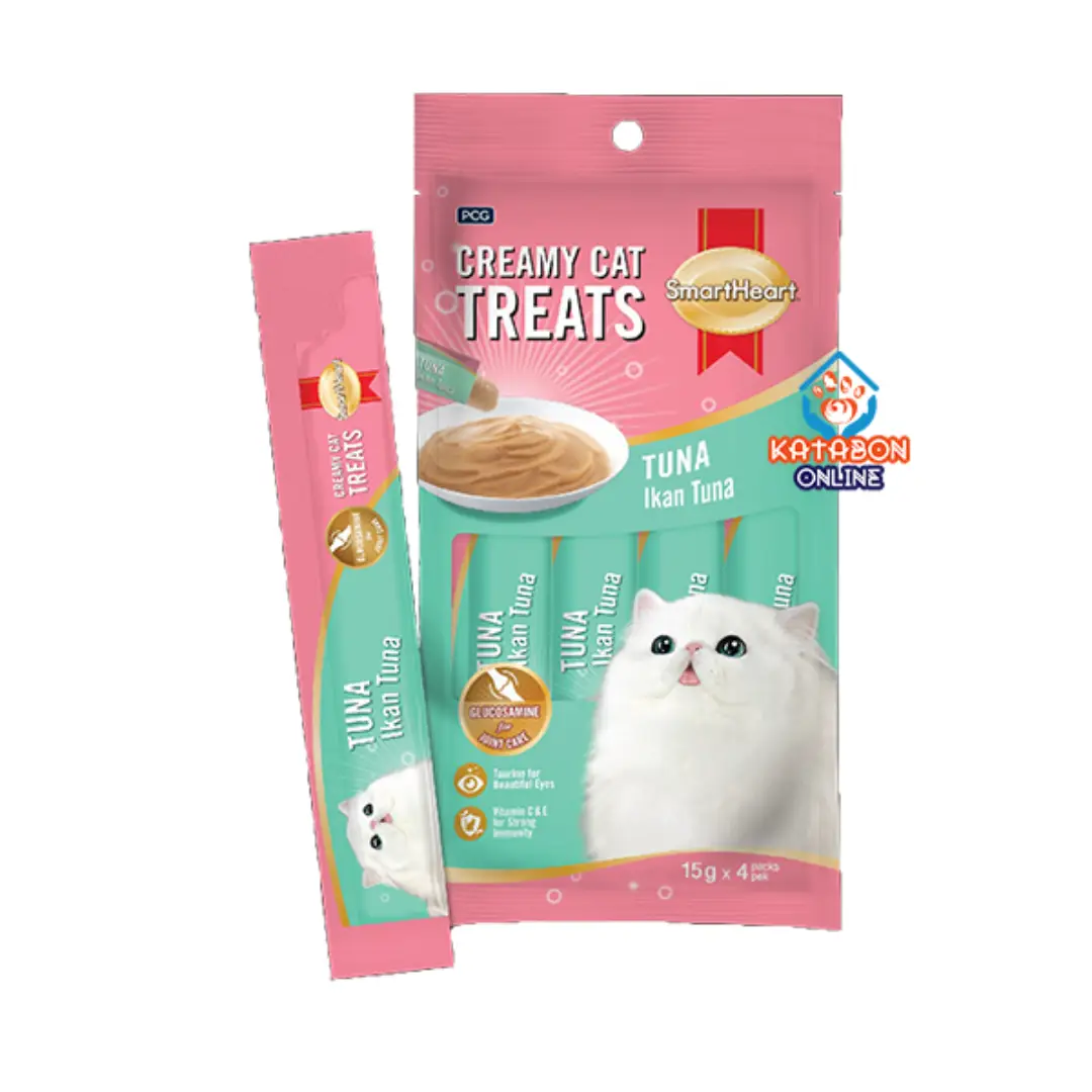 SmartHeart Lickable Cat Treat Tuna Flavour 4 x 15g