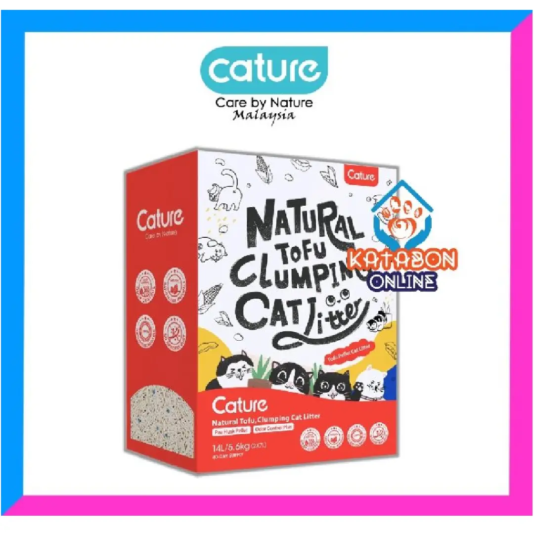 Cature Tofu Pellets Natural Tofu Clumping Cat Litter 14L (5.6kg)