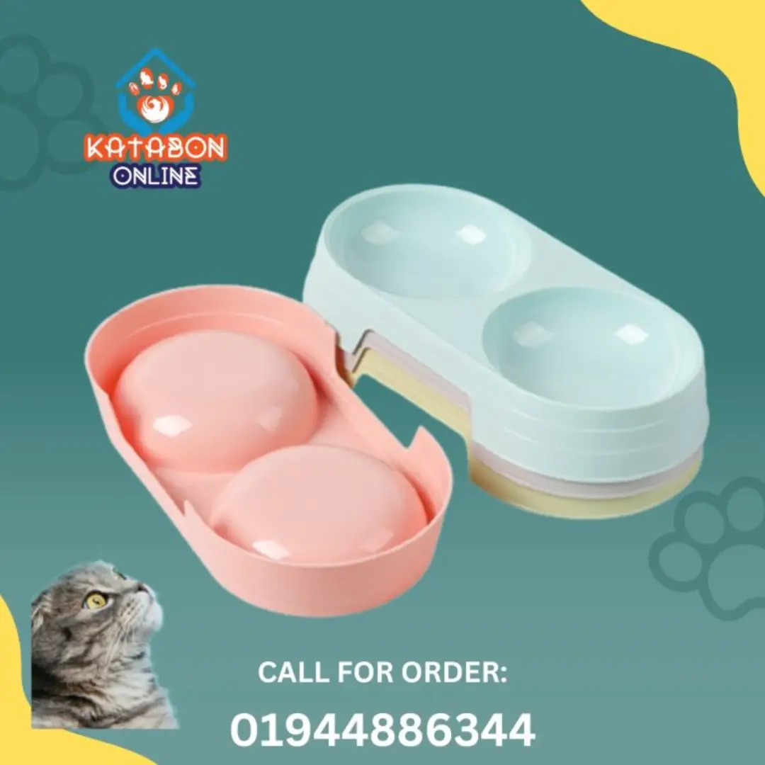 Double Smarty Sided Cat Feeding Bowl