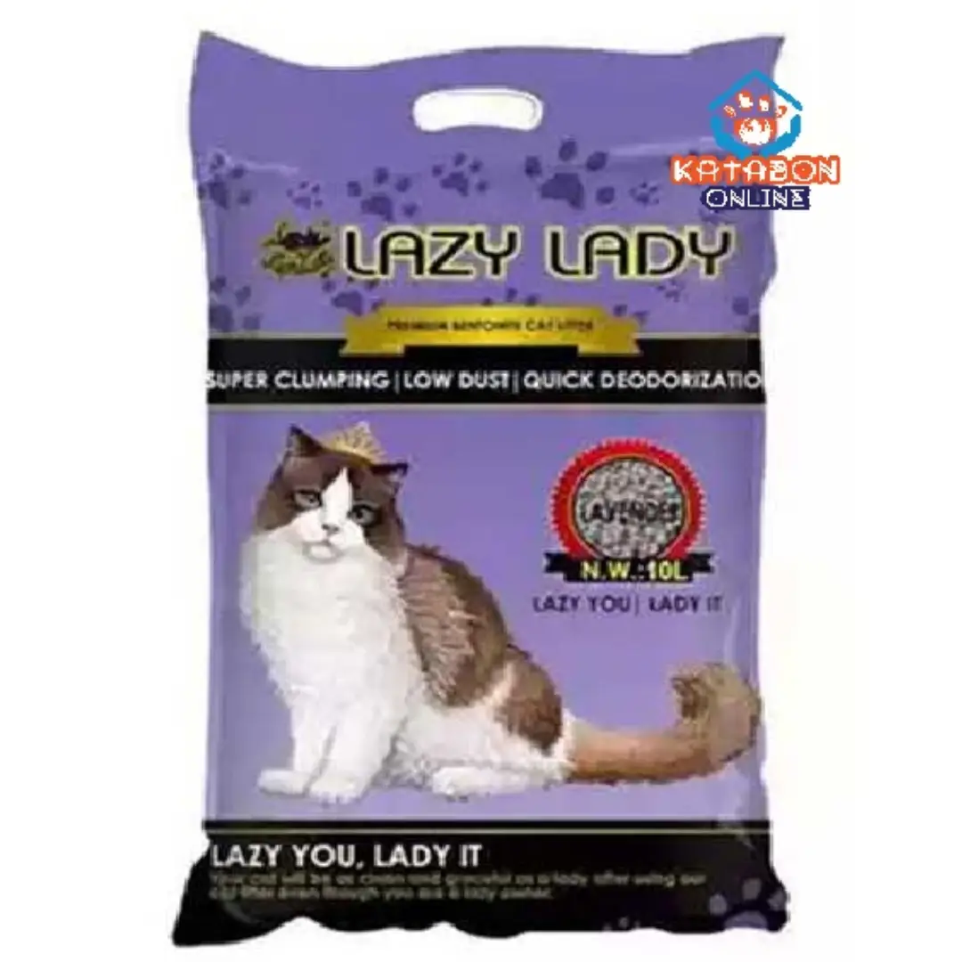 Lazy Lady Cat Litter Bentonite Lavender Flavor 5L