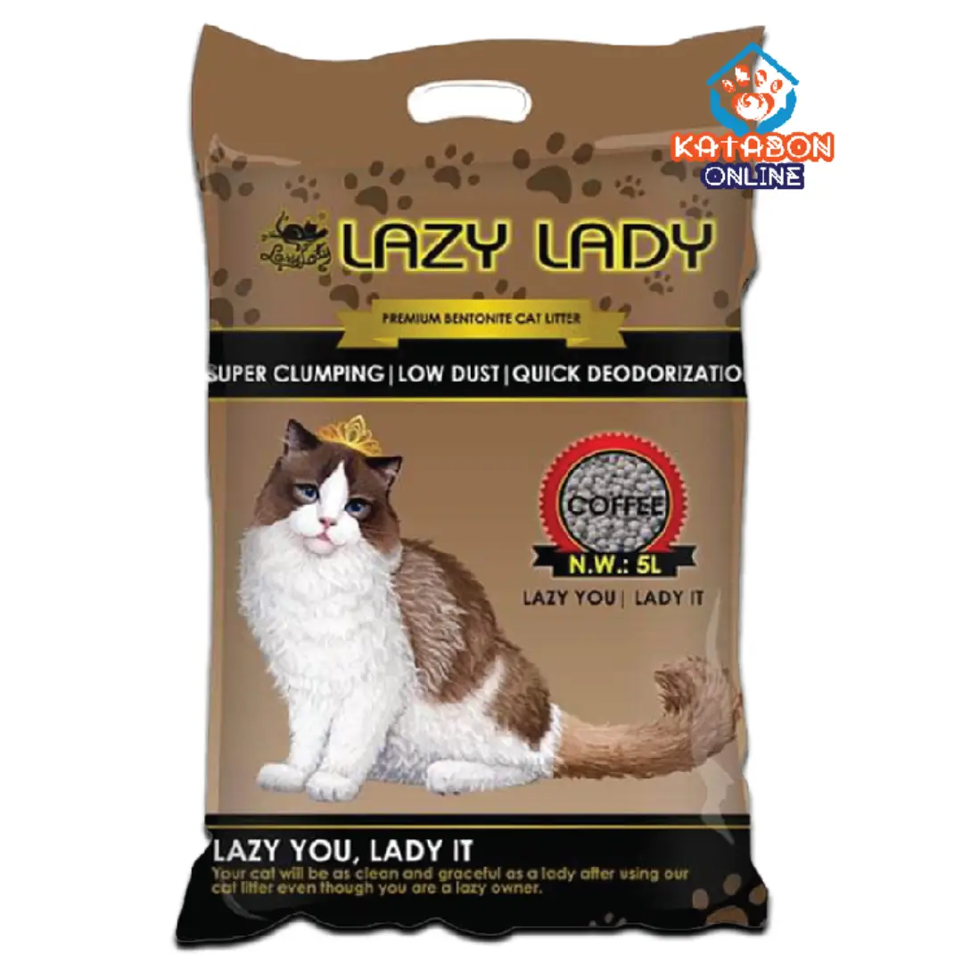 Lazy Lady Cat Litter Bentonite Coffee Flavor 5L