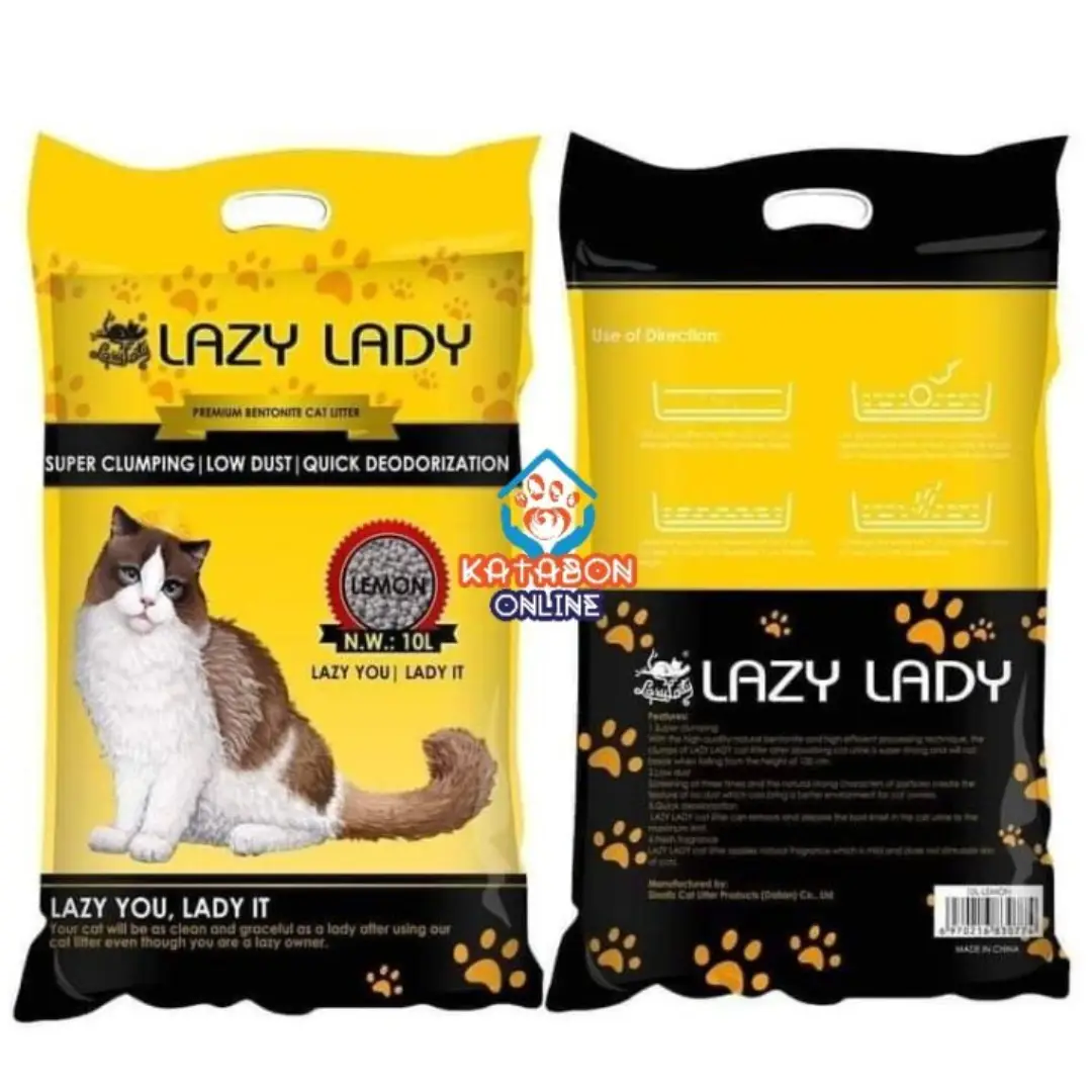 Lazy Lady Cat Litter Bentonite Lemon Flavor 5L