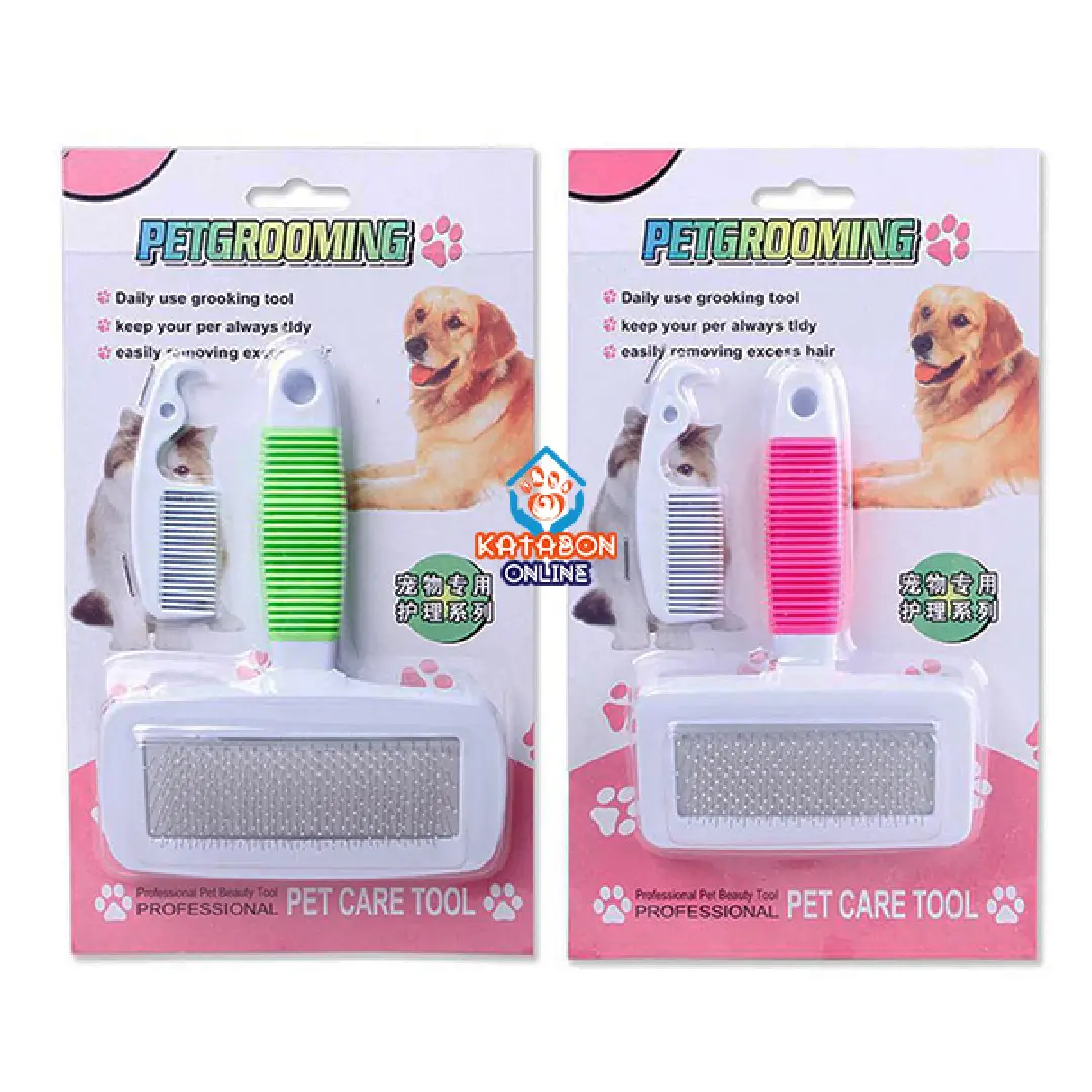 Pet Sheedding Grooming Comb Brush For Dogs & Cats