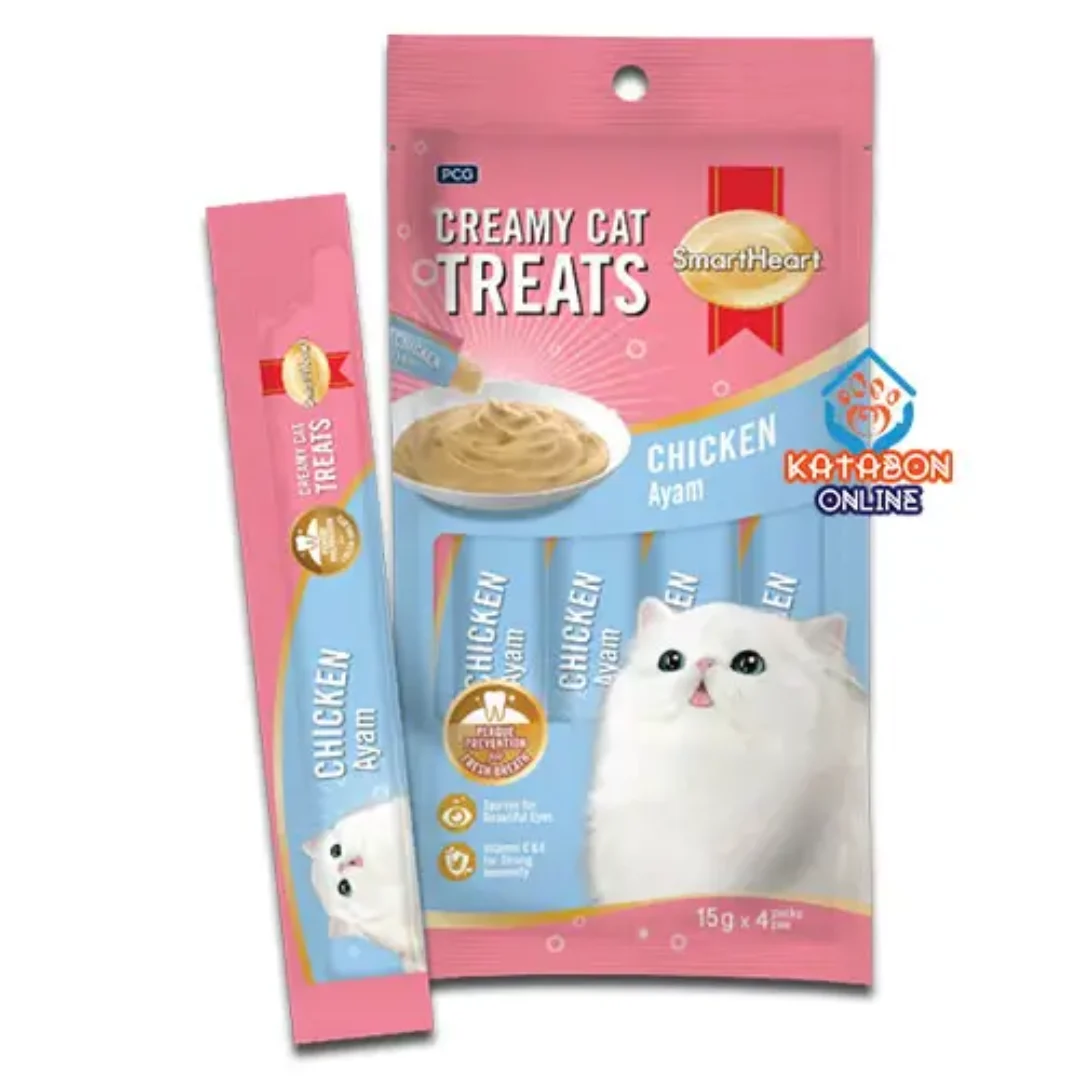 SmartHeart Lickable Cat Treat Chicken Flavour 4 x 15g