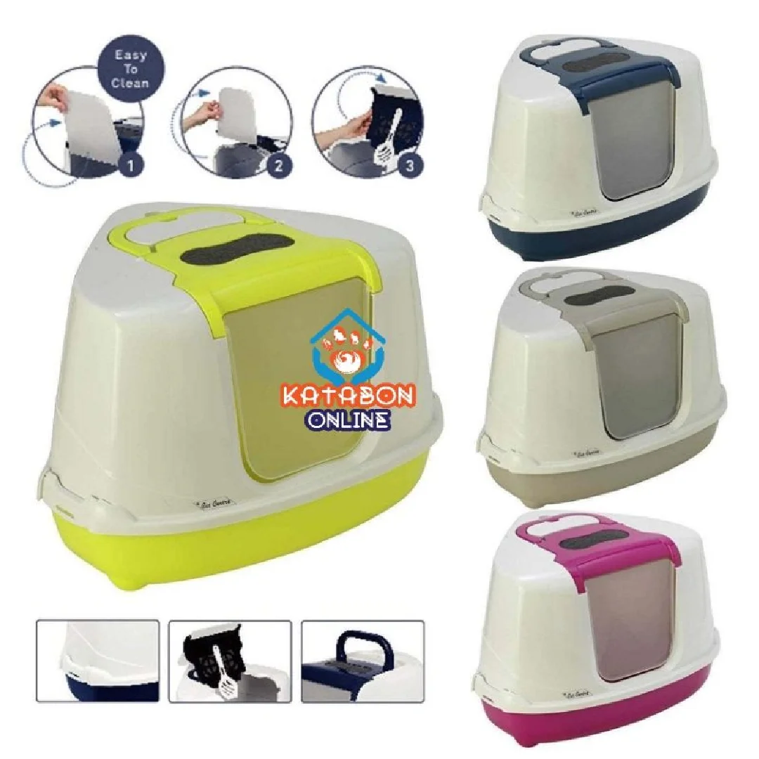 Moderna Flip Cover Enclosed Cat Litter Box