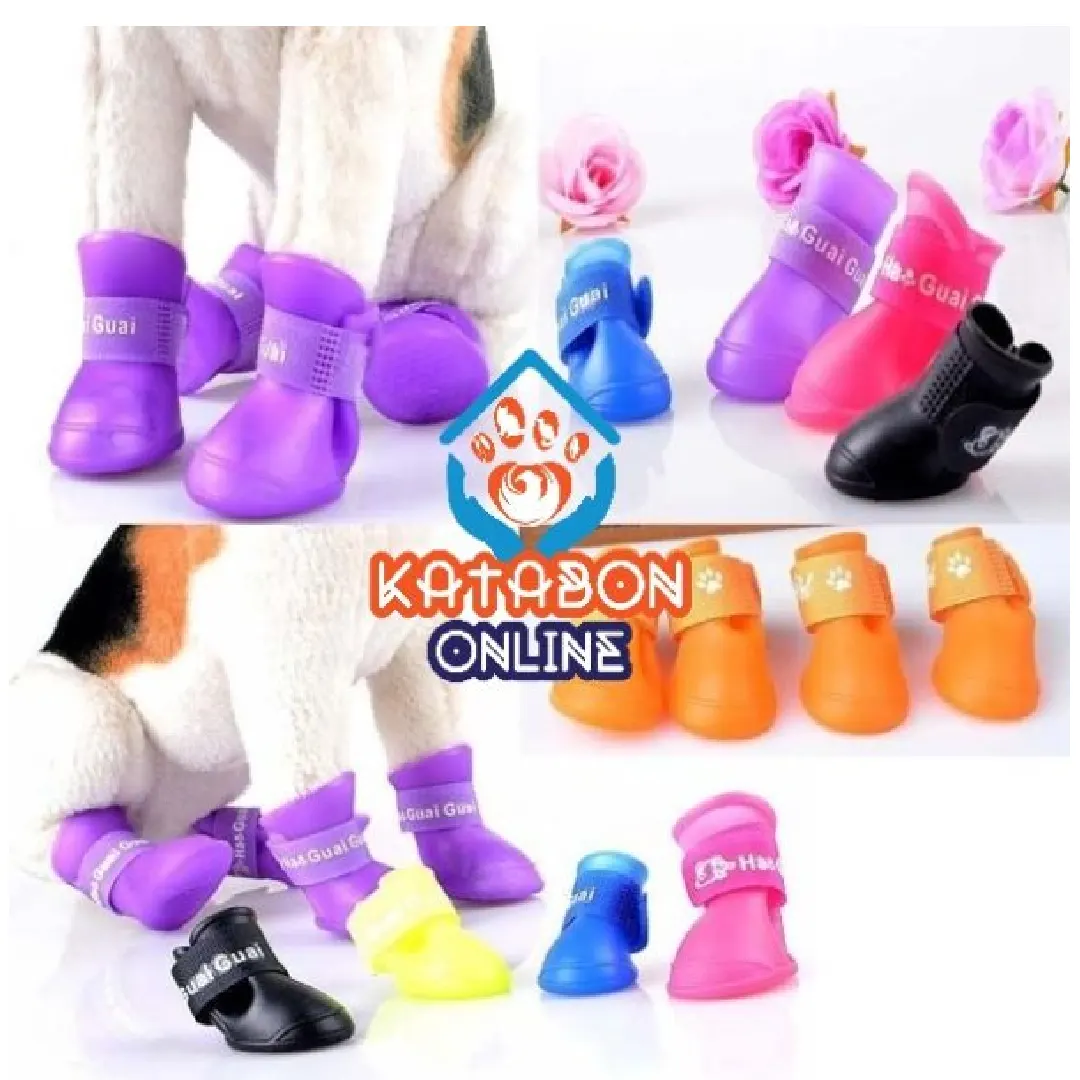 Rain Protective Waterproof Anti-Slippery Boots Shoes for Cat and Dog!