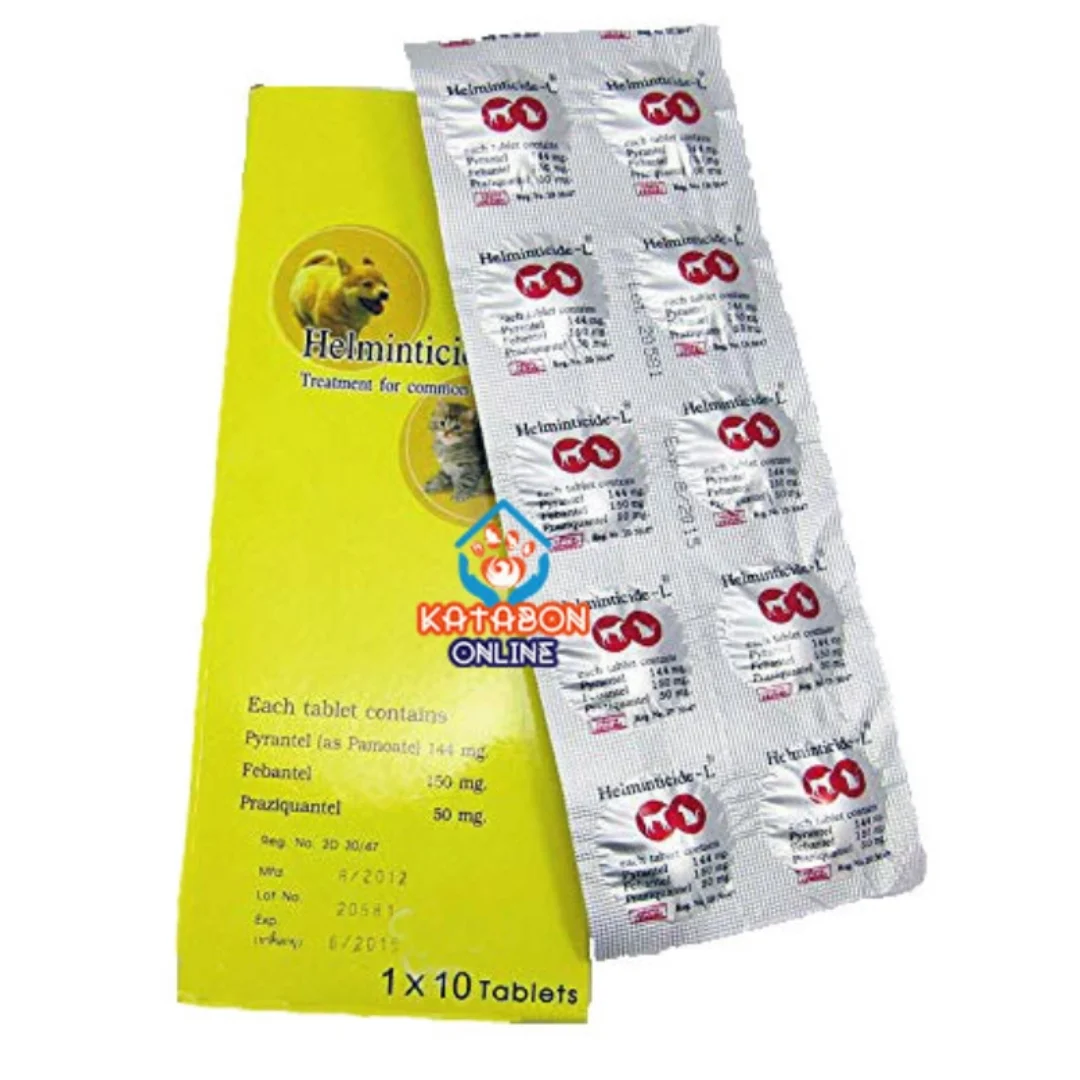Deworming Tablet Helminticide-L For Common Worm In Dogs & Cats 1pcs