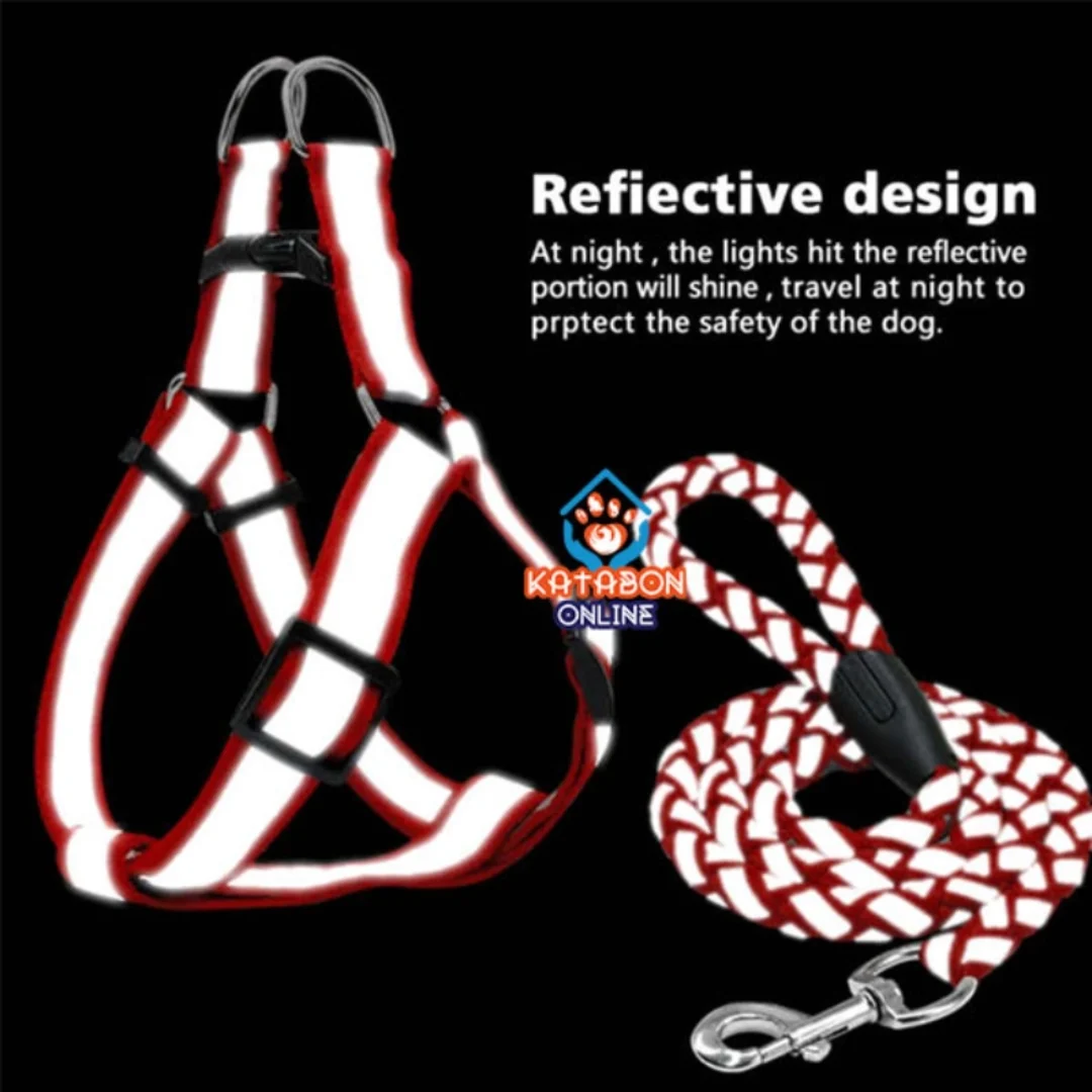 Dog Harness With Leash Set For Dogs Medium Size
