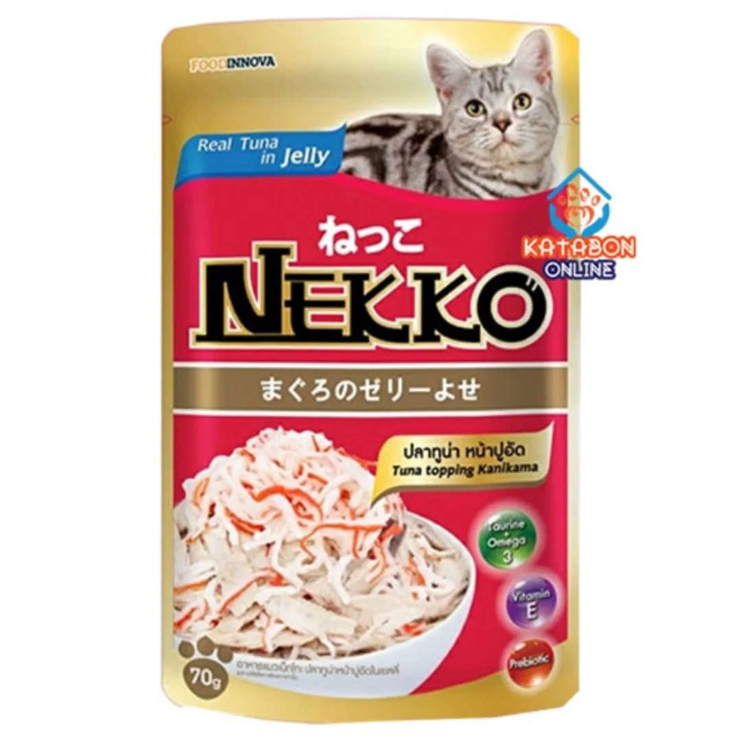 Nekko Adult Pouch Tuna Topping Kanikama In Jelly 70g