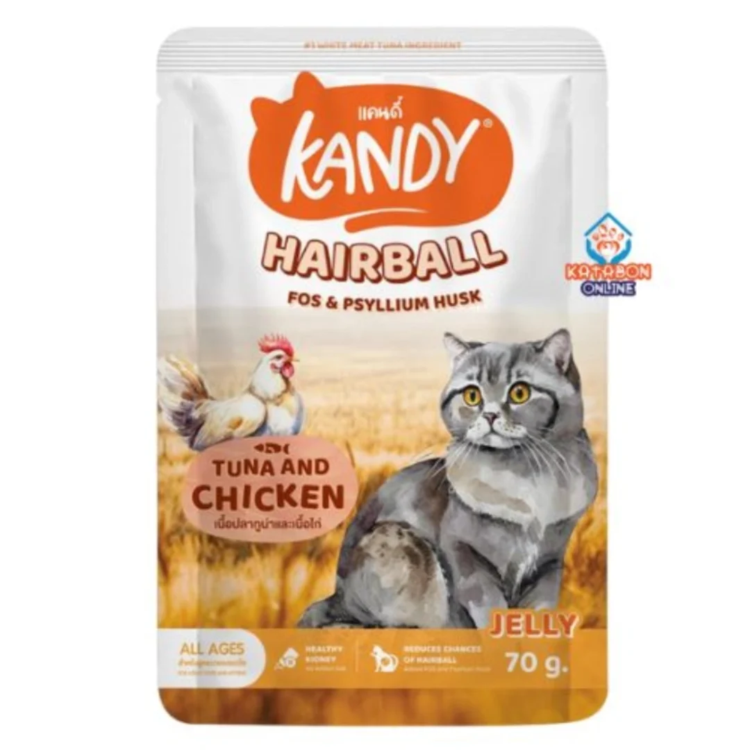 Kandy HAIRBALL Pouch with Chicken & Tuna in Jelly 70g