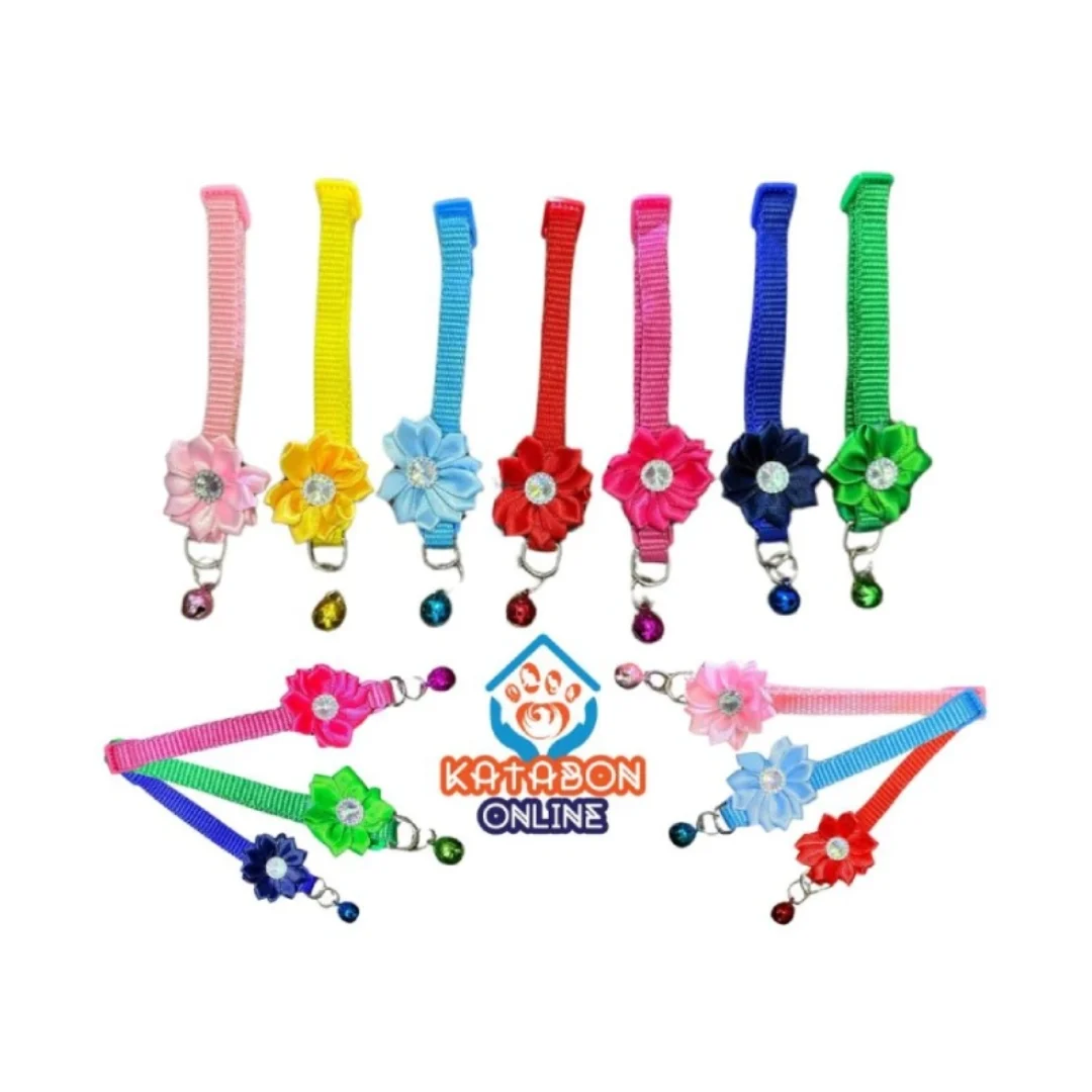 Sun Flower Adjustable Cat Coller With Bell