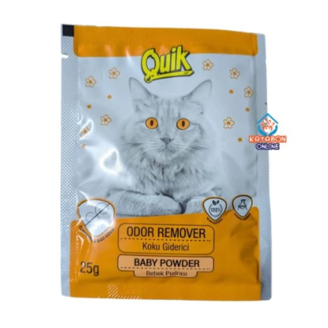 Quik Odor Remover/ Cat Litter Deodorize Baby Powder Flavour 25g