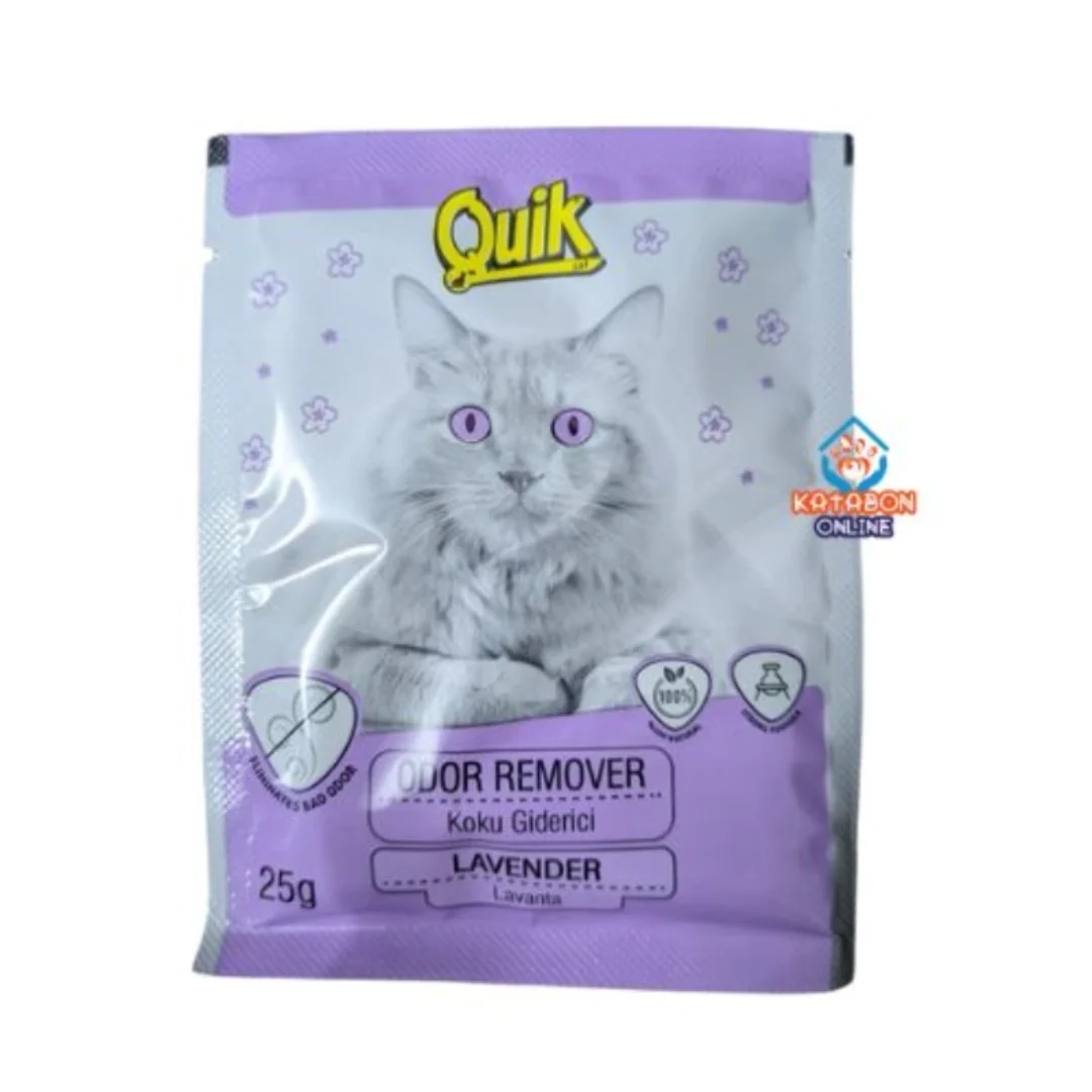 Quik Odor Remover/ Cat Litter Deodorize Lavender Flavour 25g