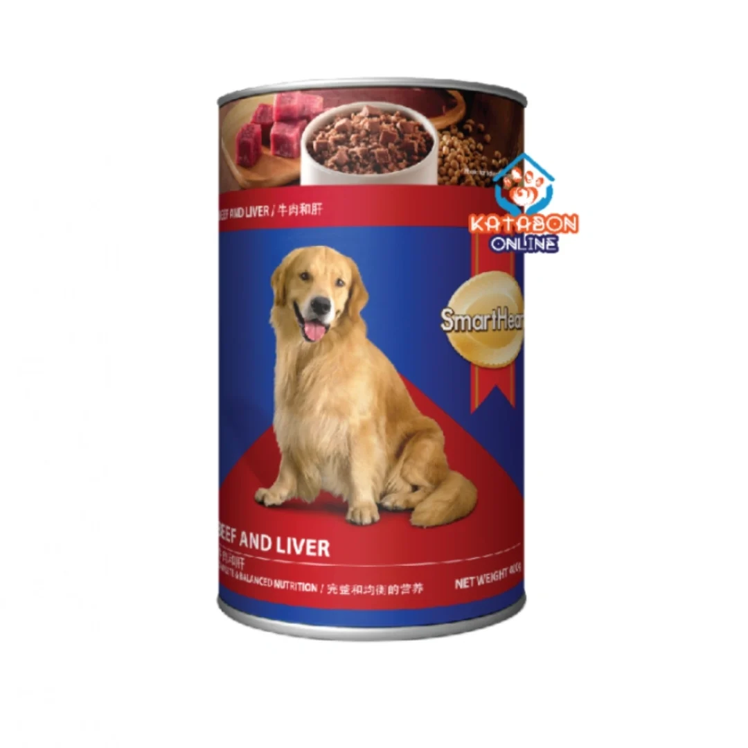 SmartHeart Canned Wet Dog Food Beef & Liver Flavour 400g
