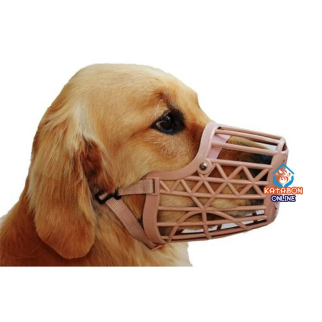 Adjustable Plastic Basket Dog Muzzle Mouth Mesh