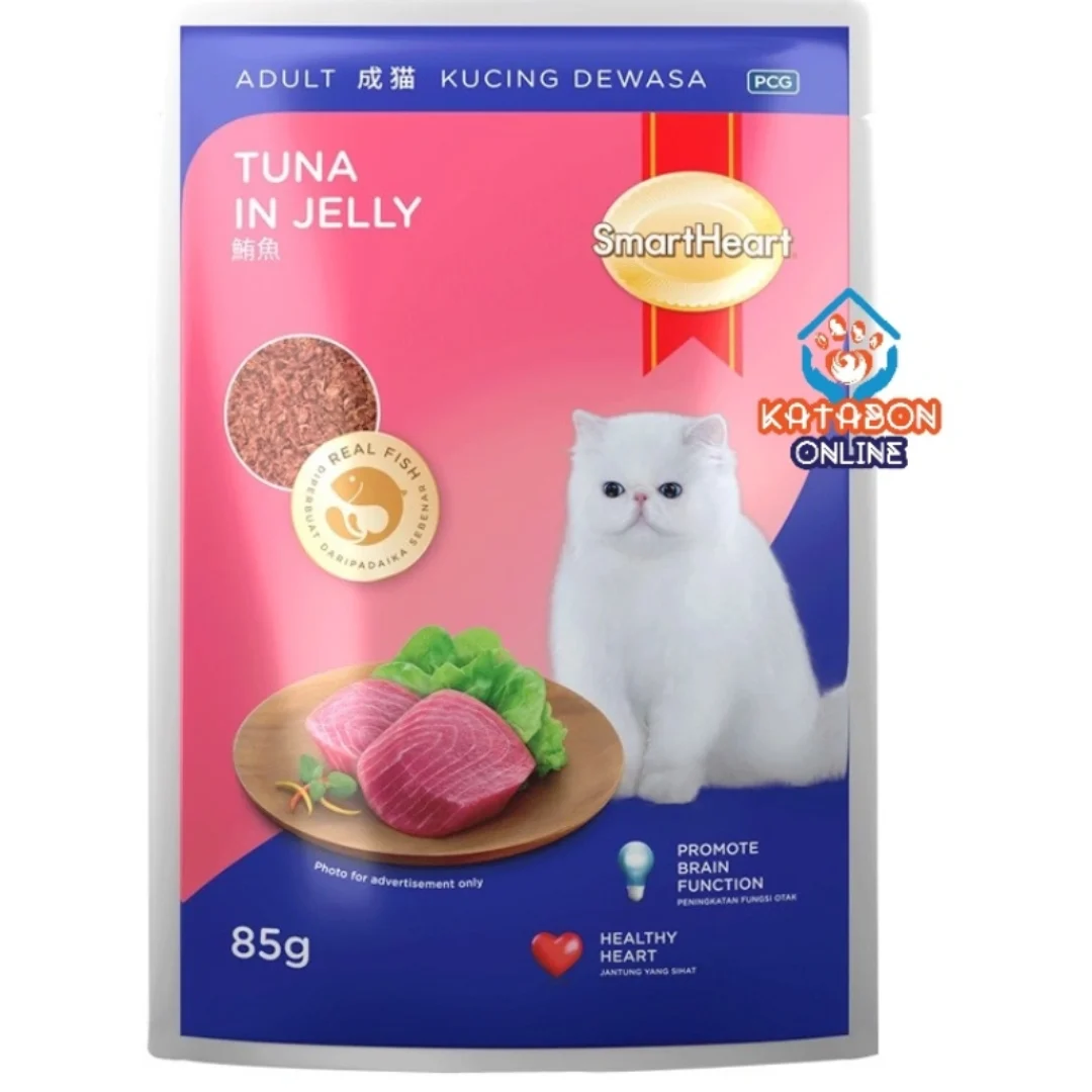 SmartHeart Adult Pouch Wet Cat Food Tuna In Jelly 85g